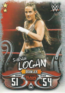 WWE Topps Slam Attax Live 2018 Trading Card Sarah Logan No.136