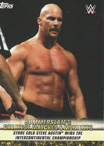 WWE Topps Summerslam 2019 Trading Card Stone Cold Steve Austin GM-15