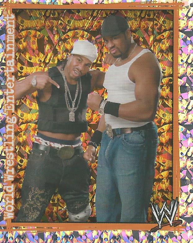 WWE Topps Superstars Uncovered 2007 Sticker Collection Cryme Tyme Foil No.136