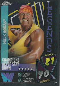 WWE Topps Slam Attax Chrome 2021 Trading Cards Hulk Hogan No.137