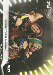 WWE Topps Women Division 2021 Trading Card Io Shiari and Asuka No.37