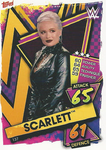 WWE Topps Slam Attax 2021 Trading Card Scarlett No.137