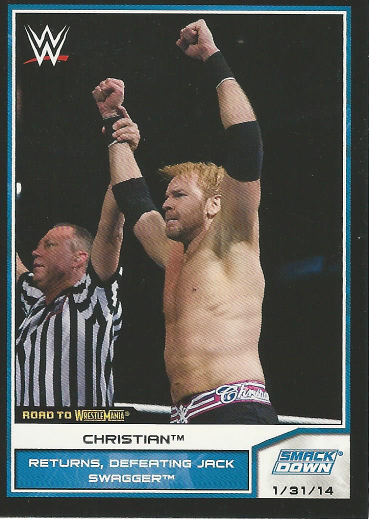 WWE Topps Road to Wrestlemania 2014 Trading Card Christian No.77