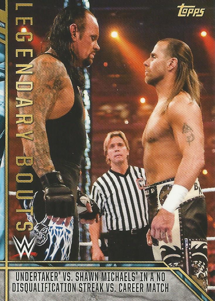 WWE Topps Legends 2017 Trading Card Shawn Michaels vs Undertaker LB-8