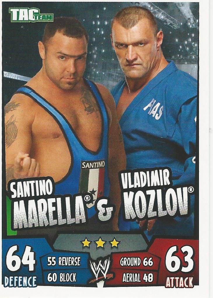 WWE Topps Slam Attax Rumble 2011 Trading Card Santino Marella and Vladimir Kozlov No.138