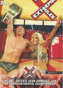 WWE Topps Road to Wrestlemania 2018 Trading Cards Miz and Maryse No.38