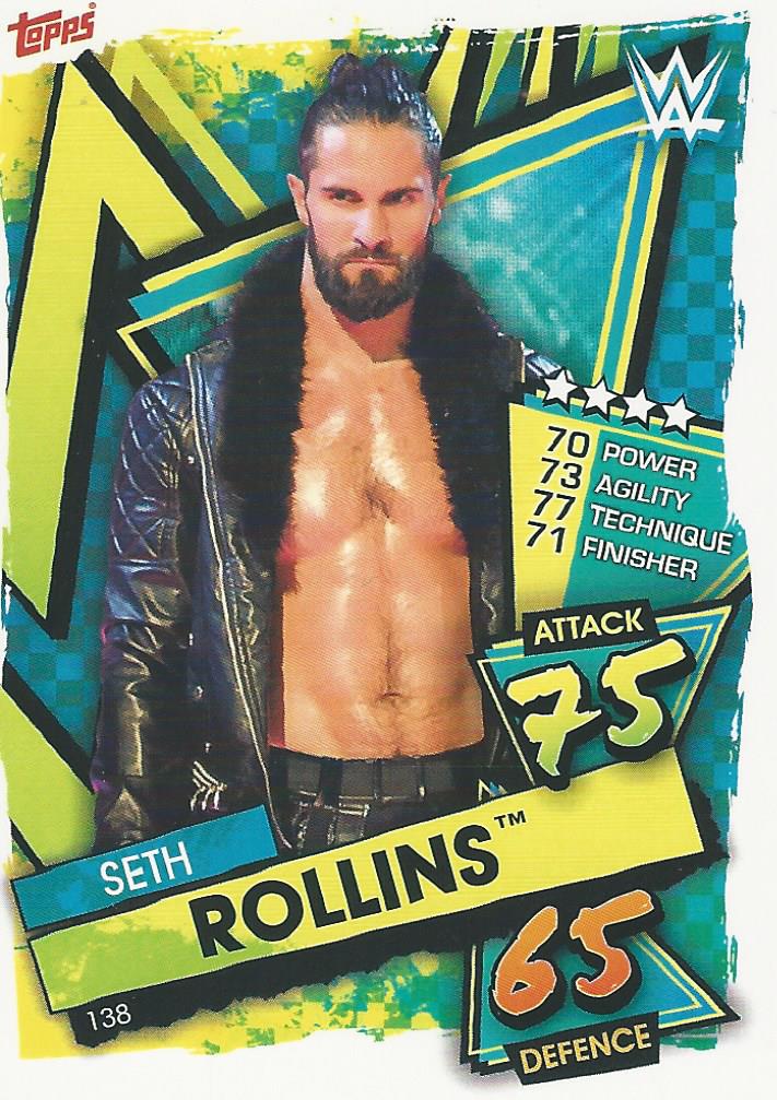 WWE Topps Slam Attax 2021 Trading Card Seth Rollins No.138