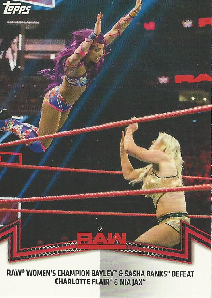 WWE Topps Women Division 2018 Trading Cards Sasha Banks RAW-8