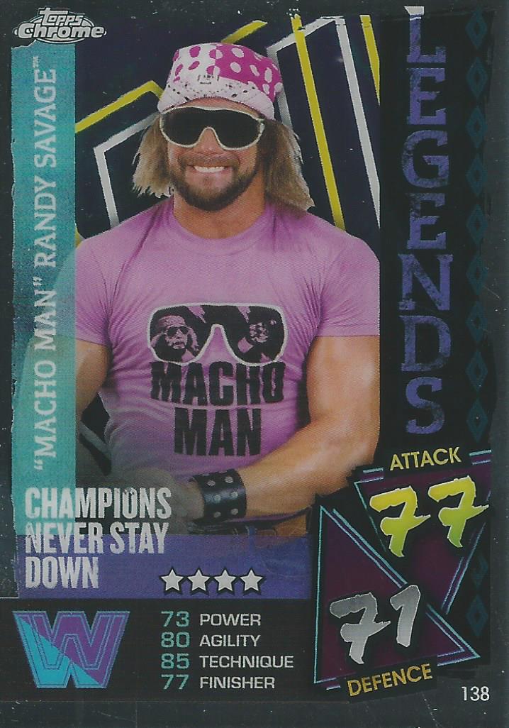 WWE Topps Slam Attax Chrome 2021 Trading Cards Macho Man Randy Savage No.138