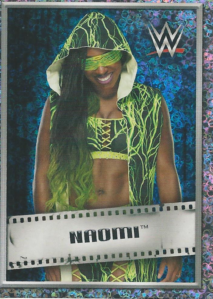 WWE Topps 2018 Stickers Naomi Foil No.139