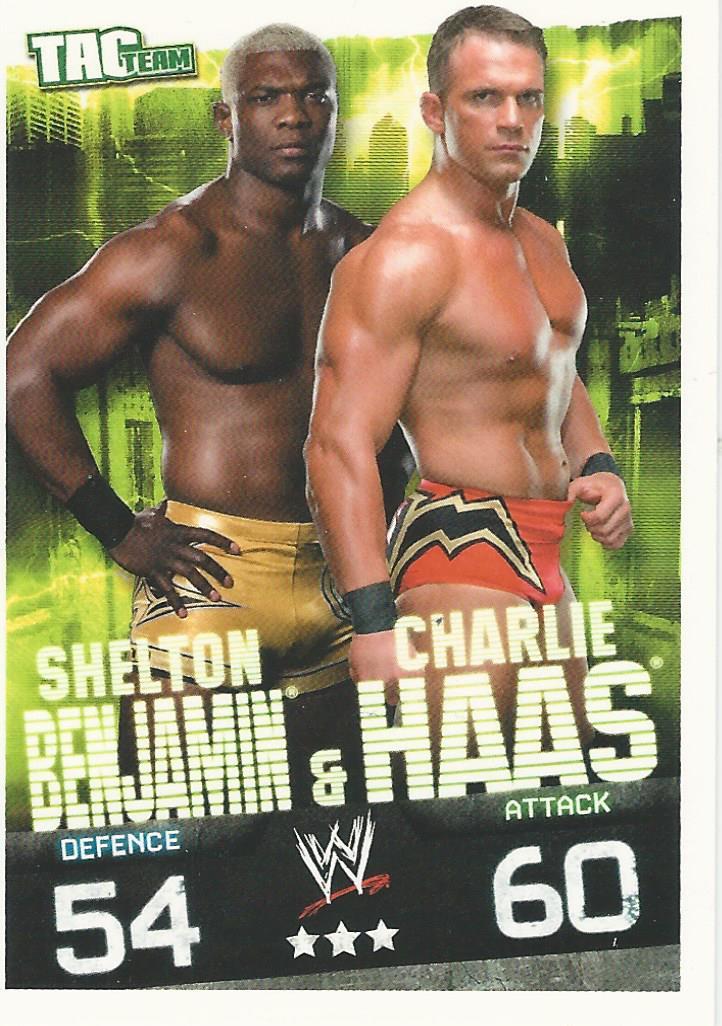 WWE Topps Slam Attax Evolution 2010 Trading Cards Shelton Benjamin and Charlie Haas No.139