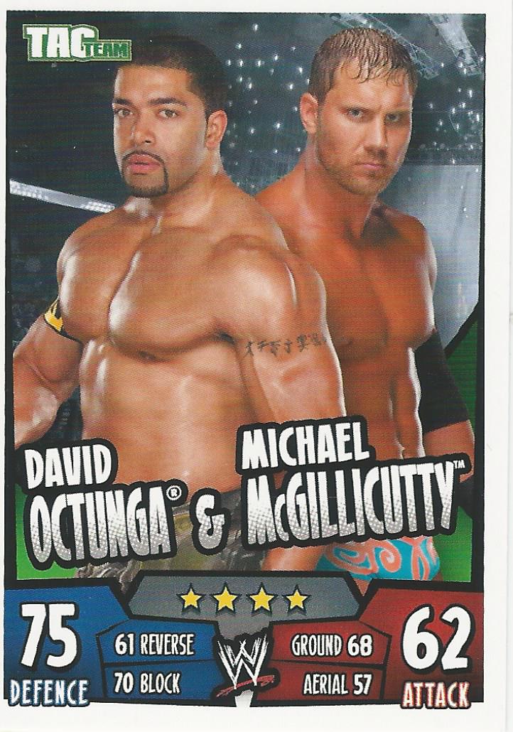 WWE Topps Slam Attax Rumble 2011 Trading Card David Otunga and Michael McGillicutty No.139