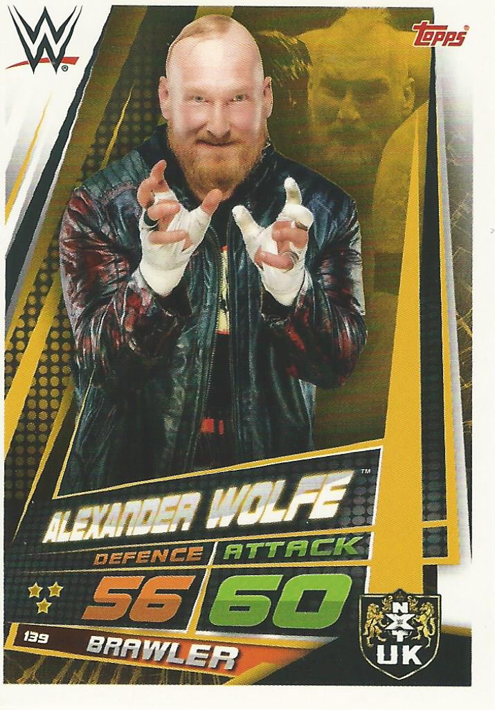 WWE Topps Slam Attax Universe 2019 Trading Card Alexander Wolfe No.139