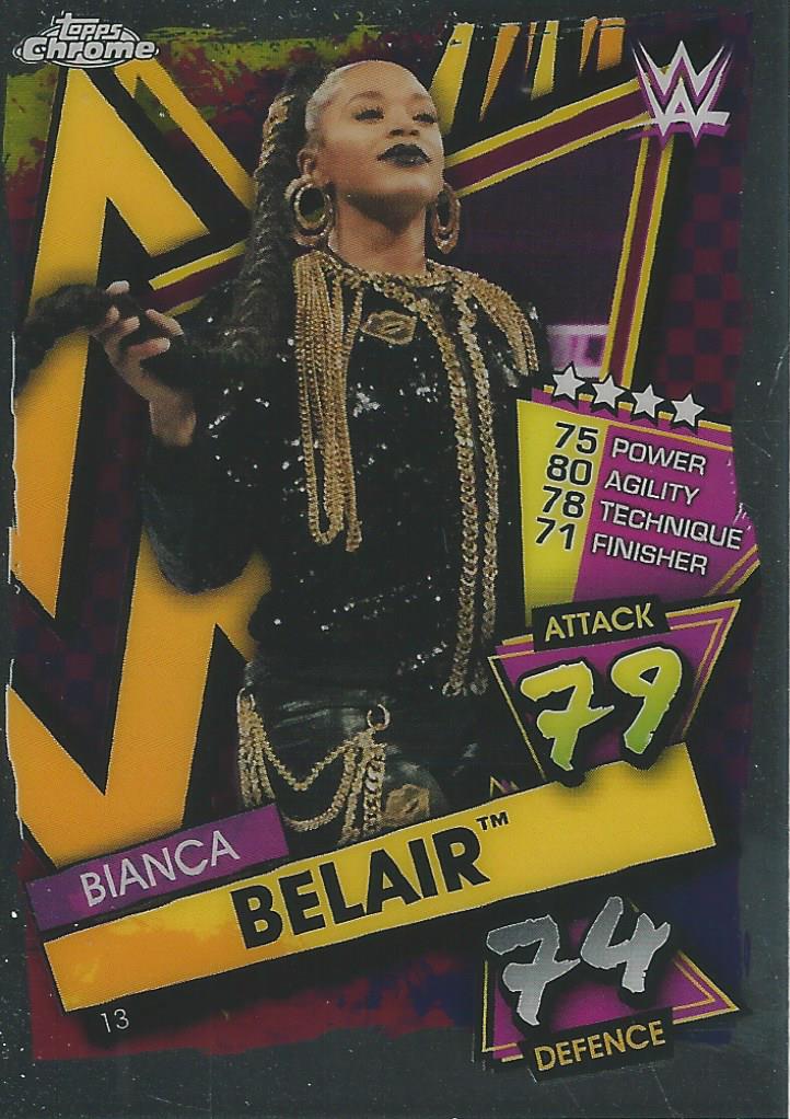 WWE Topps Slam Attax Chrome 2021 Trading Cards Bianca Belair No.13