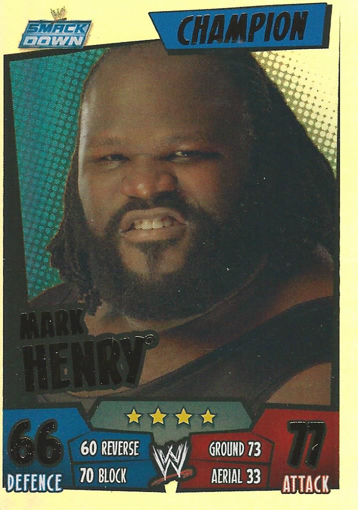 WWE Topps Slam Attax Rumble 2011 Trading Card Champion Mark Henry No.14