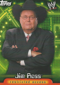 WWE Topps Insider 2006 Trading Card Jim Ross No.13