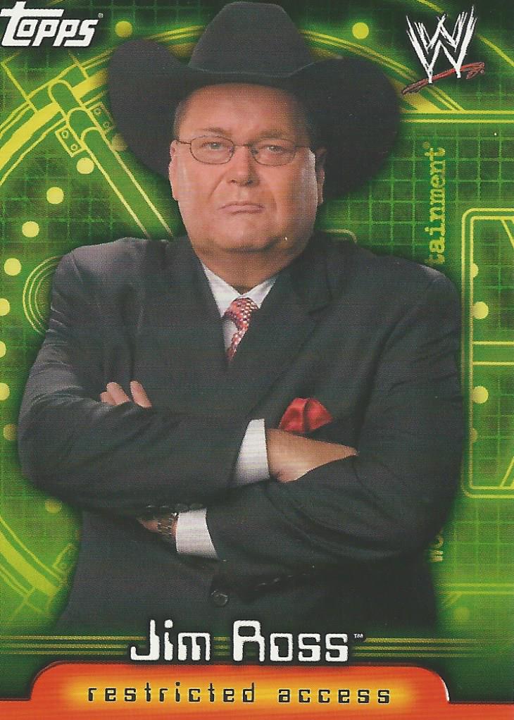 WWE Topps Insider 2006 Trading Card Jim Ross No.13