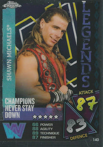 WWE Topps Slam Attax Chrome 2021 Trading Cards Shawn Michaels No.140