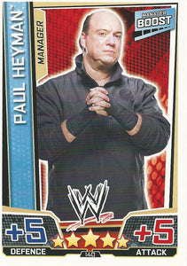 WWE Slam Attax Superstars 2013 Trading Card Paul Heyman No.140