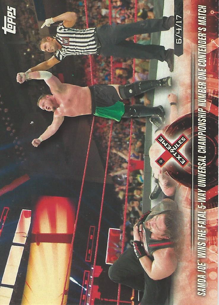 WWE Topps Road to Wrestlemania 2018 Trading Cards Samoa Joe No.40