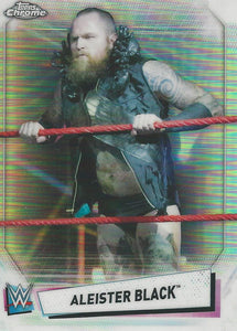 WWE Topps Chrome 2021 Trading Cards Aleister Black Refractor No.46