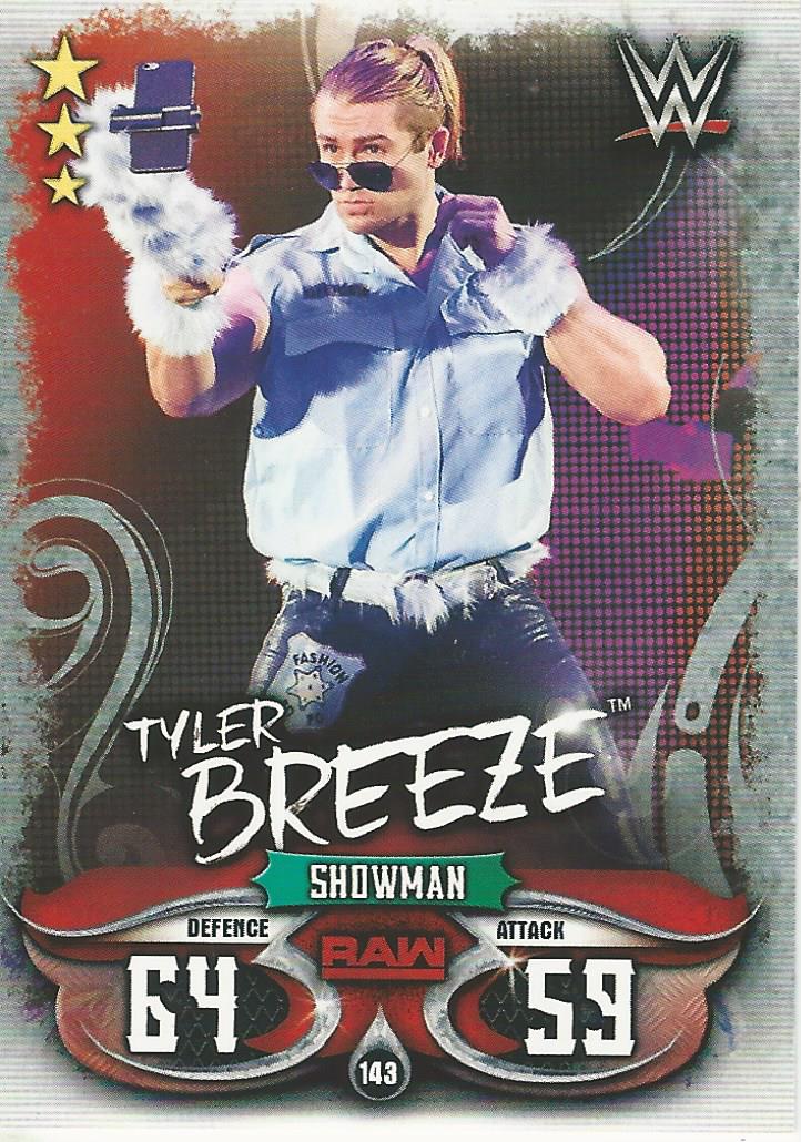 WWE Topps Slam Attax Live 2018 Trading Card Tyler Breeze No.143