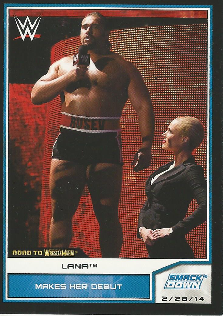 WWE Topps Road to Wrestlemania 2014 Trading Card Rusev and Lana No.83