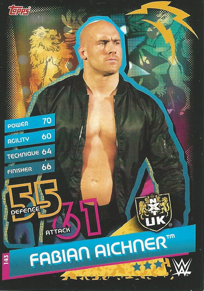 WWE Topps Slam Attax Reloaded 2020 Trading Card Fabian Aichner No.143 NXT UK