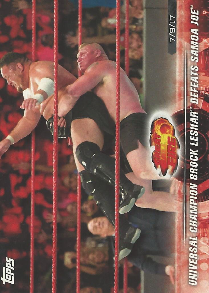 WWE Topps Road to Wrestlemania 2018 Trading Cards Brock Lesnar No.43