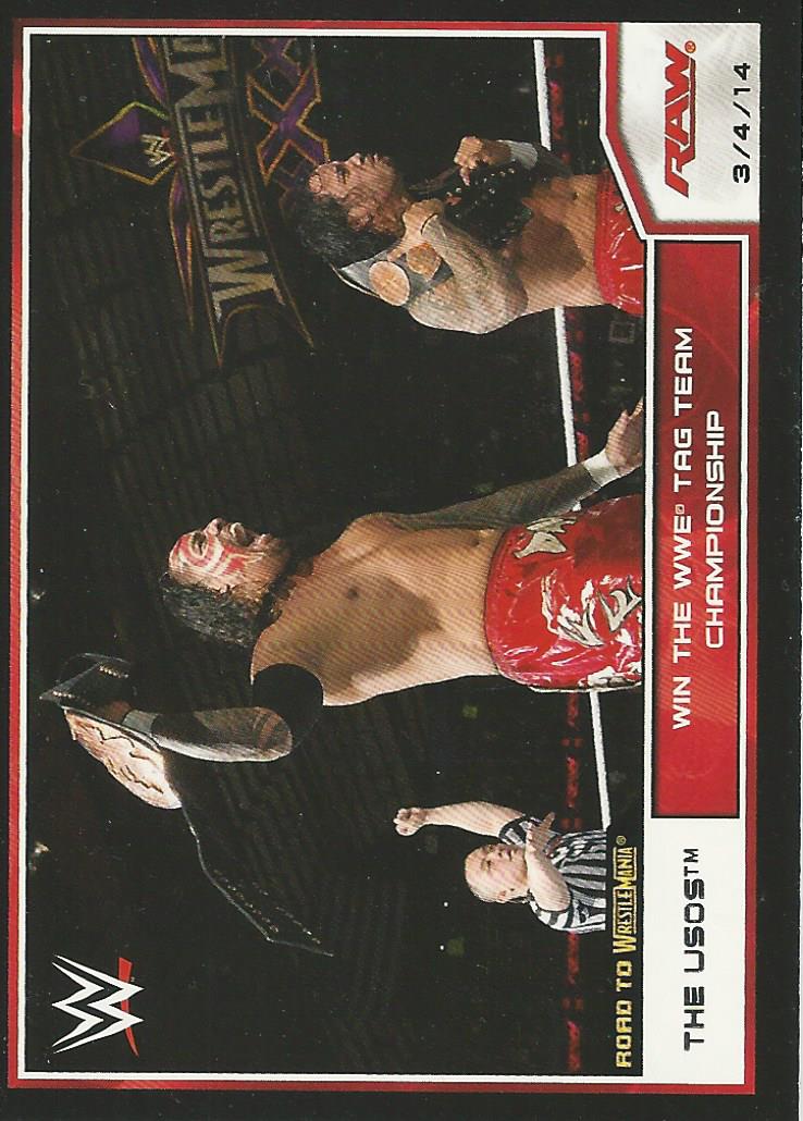 WWE Topps Road to Wrestlemania 2014 Trading Card The Usos No.84