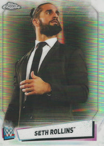WWE Topps Chrome 2021 Trading Cards Seth Rollins Refractor No.68