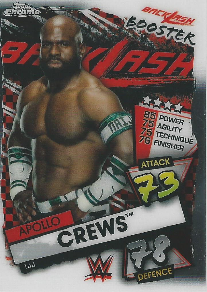 WWE Topps Slam Attax Chrome 2021 Trading Cards Apollo Crews No.144