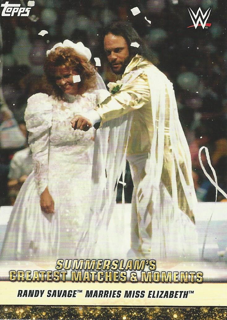 WWE Topps Summerslam 2019 Trading Card Macho Man and Miss Elizabeth GM-5