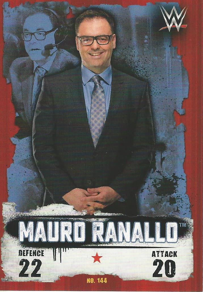 WWE Topps Slam Attax Takeover 2016 Trading Card Mauro Ranallo No.144