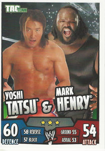 WWE Topps Slam Attax Rumble 2011 Trading Card Yoshi Tatsu and Mark Henry No.144