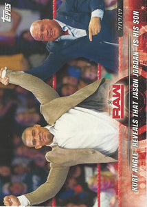 WWE Topps Road to Wrestlemania 2018 Trading Cards Jason Jordan and Kurt Angle No.44