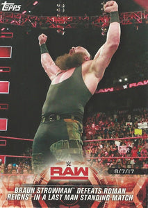 WWE Topps Road to Wrestlemania 2018 Trading Cards Braun Strowman No.45