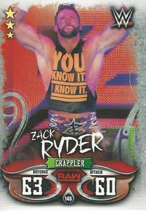 WWE Topps Slam Attax Live 2018 Trading Card Zack Ryder No.145