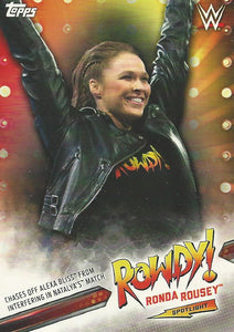 WWE Topps Raw 2019 Trading Card Ronda Rousey 11 of 40