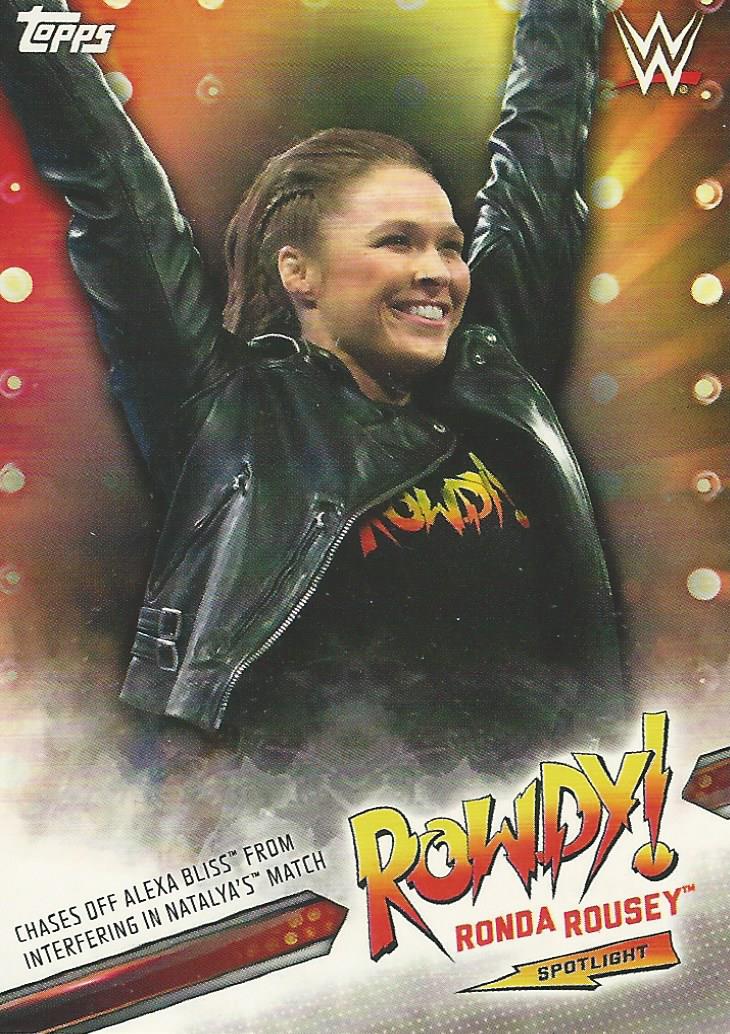 WWE Topps Raw 2019 Trading Card Ronda Rousey 11 of 40