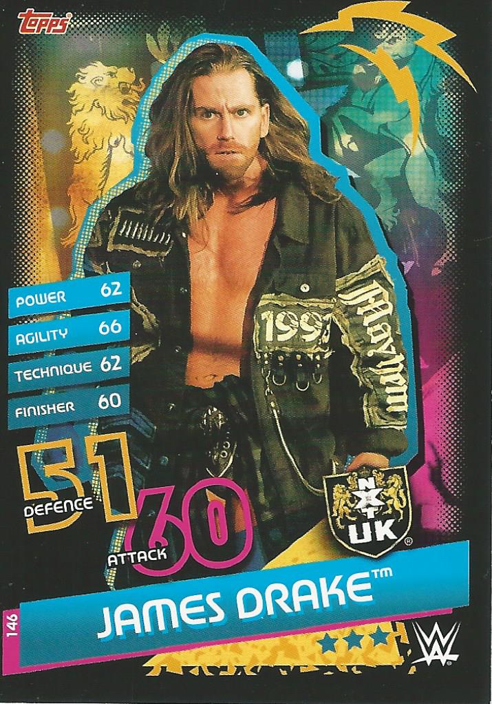 WWE Topps Slam Attax Reloaded 2020 Trading Card James Drake No.146 NXT UK