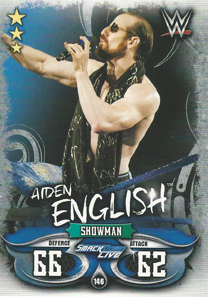 WWE Topps Slam Attax Live 2018 Trading Card Aiden English No.146