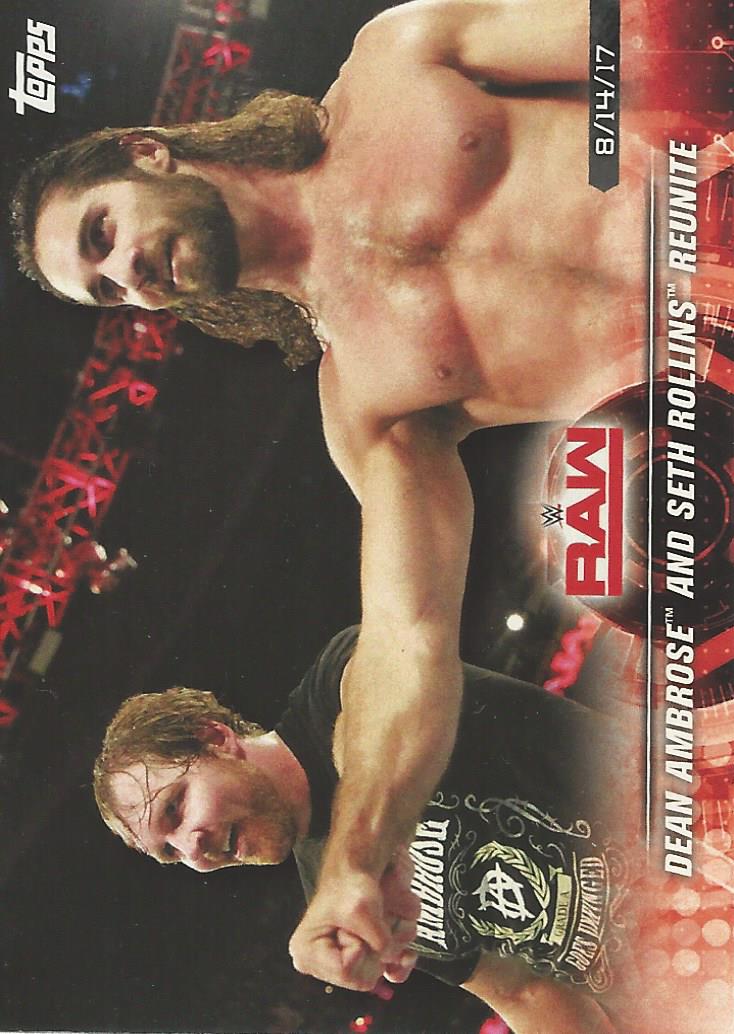 WWE Topps Road to Wrestlemania 2018 Trading Cards Dean Ambrose and Seth Rollins No.46