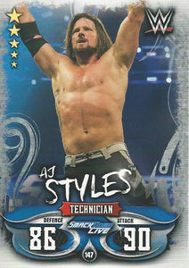 WWE Topps Slam Attax Live 2018 Trading Card AJ Styles No.147