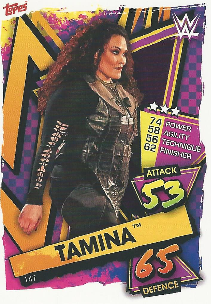 WWE Topps Slam Attax 2021 Trading Card Tamina No.147