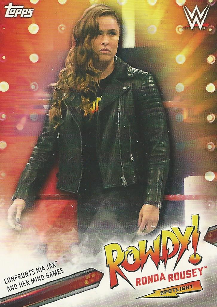 WWE Topps Raw 2019 Trading Card Ronda Rousey 12 of 40