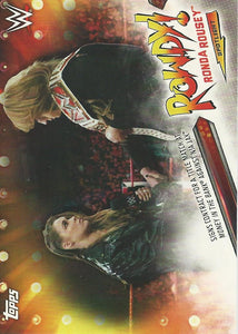 WWE Topps Raw 2019 Trading Card Ronda Rousey 13 of 40