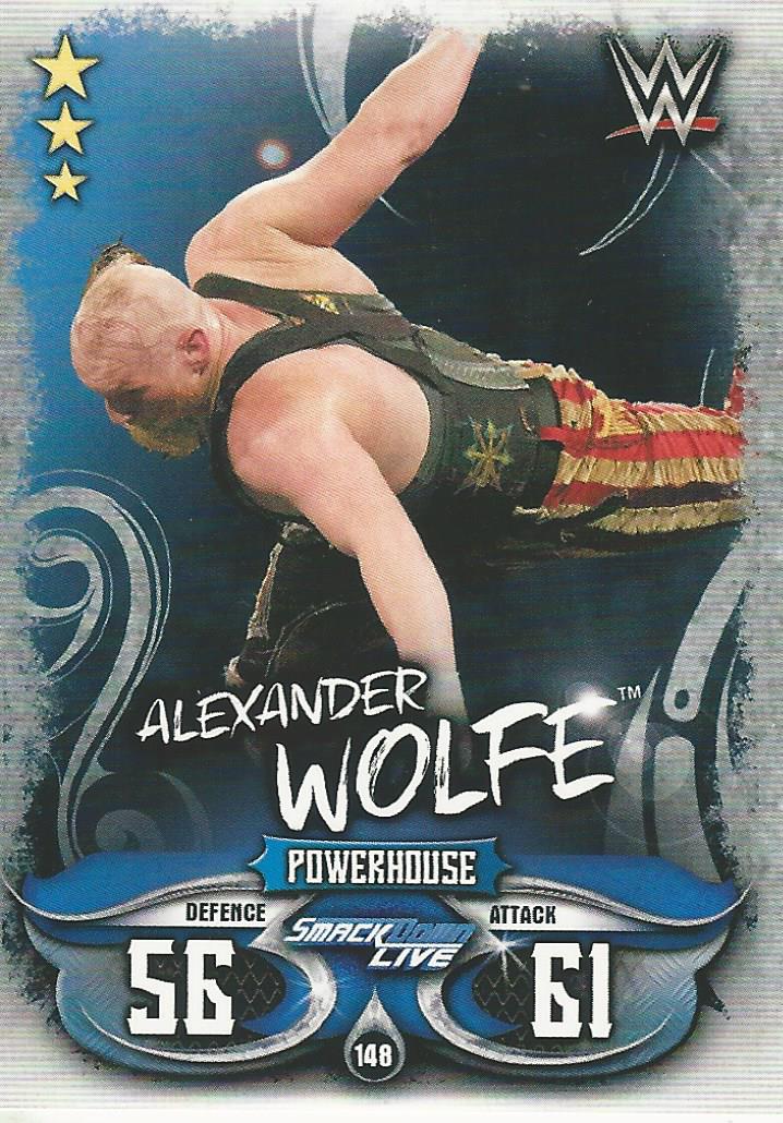 WWE Topps Slam Attax Live 2018 Trading Card Alexander Wolfe No.148