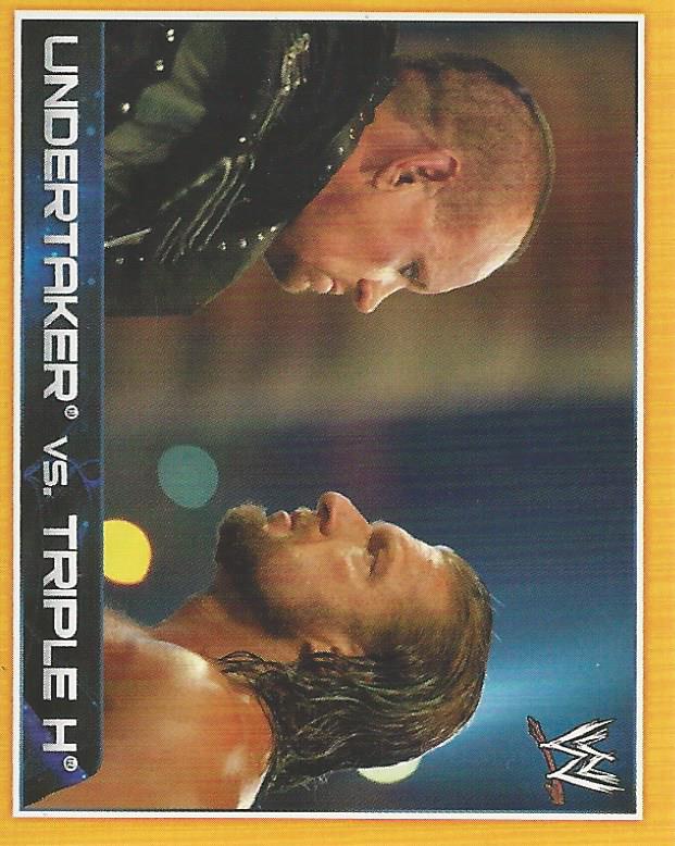 WWE Topps A-Z Sticker Collection 2014 Undertaker vs Triple H No.148