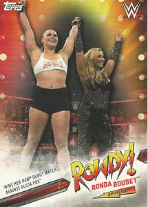 WWE Topps Raw 2019 Trading Card Ronda Rousey 18 of 40